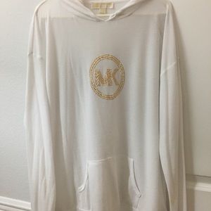 Michael Kors Hoodie with MK Gold embellishment